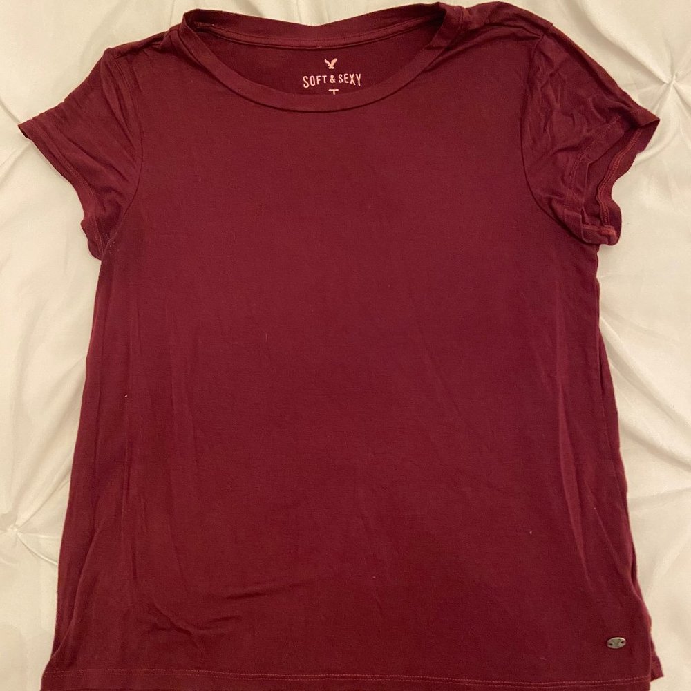 Maroon Short Sleeve Top
